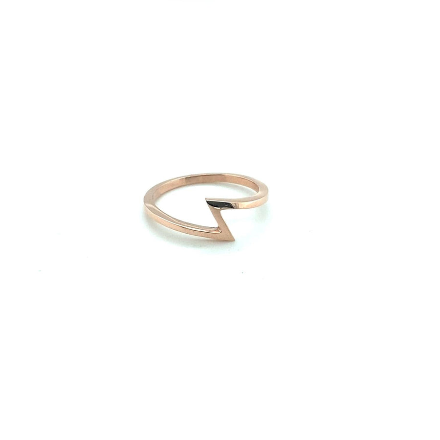 Lightning Bolt Ring - Rose Gold