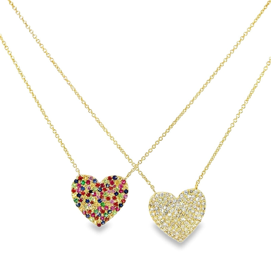 Heart Necklace (multi sapphire)