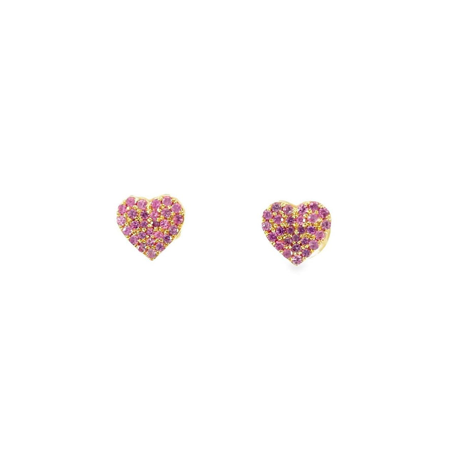 Pink Heart Earrings - Made to Order