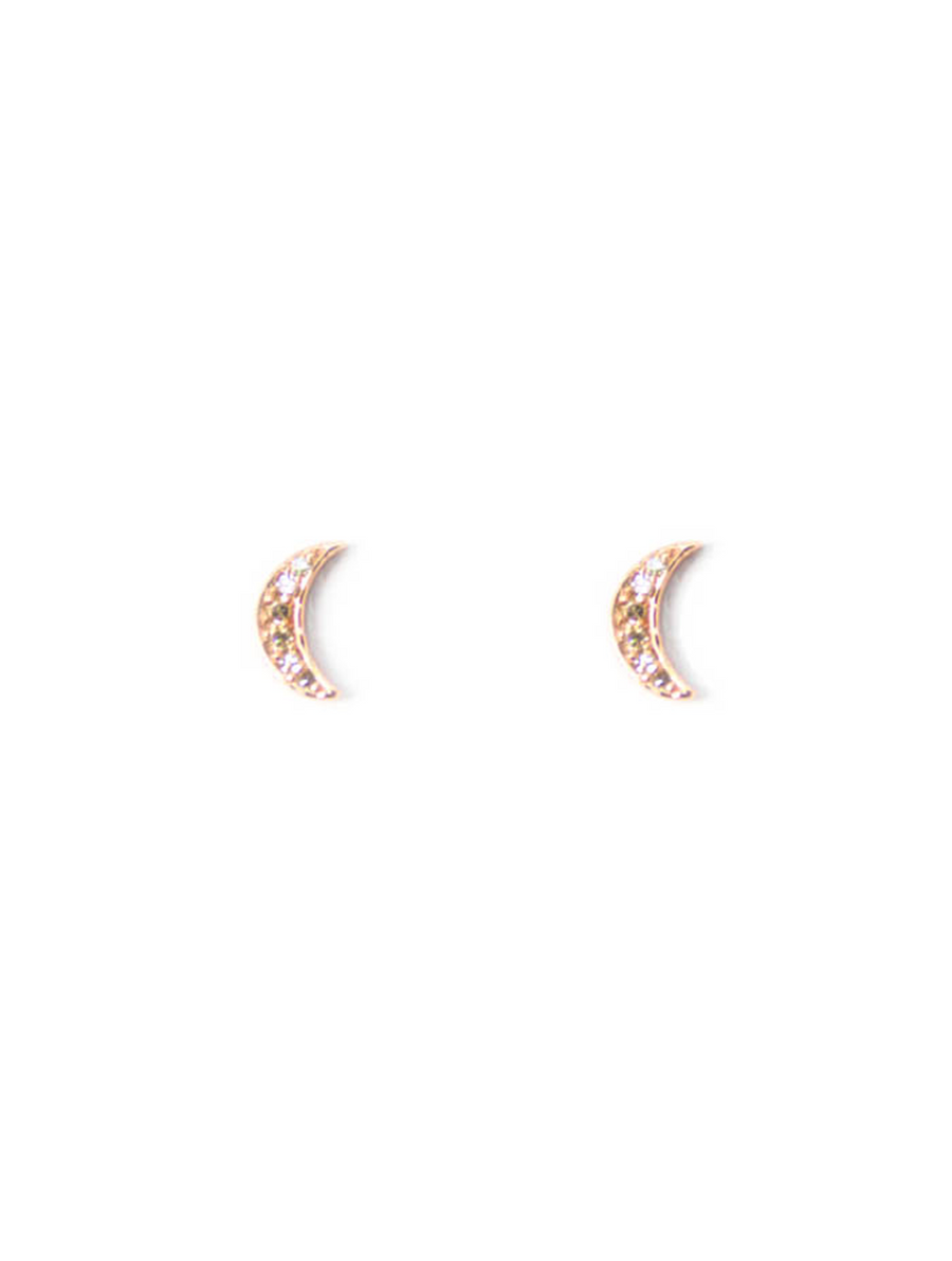 Studded Moon Earrings