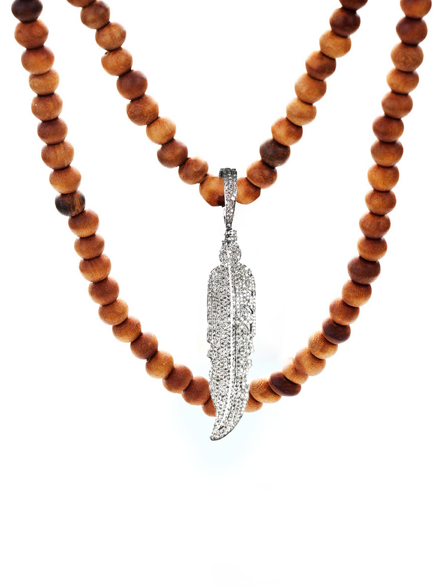 The Transformation Peace Necklace - Medium Feather