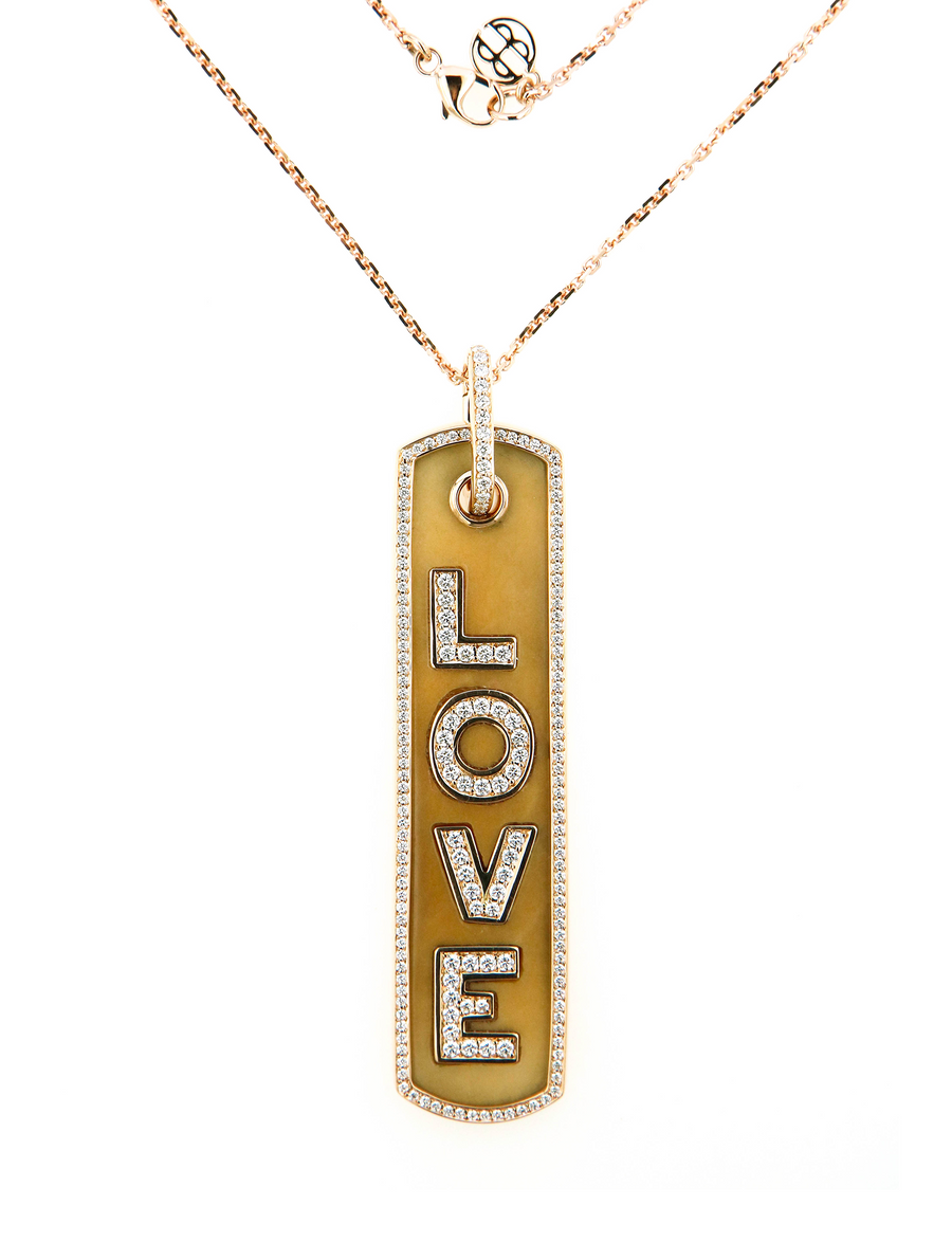 Love Dog Tag Necklace